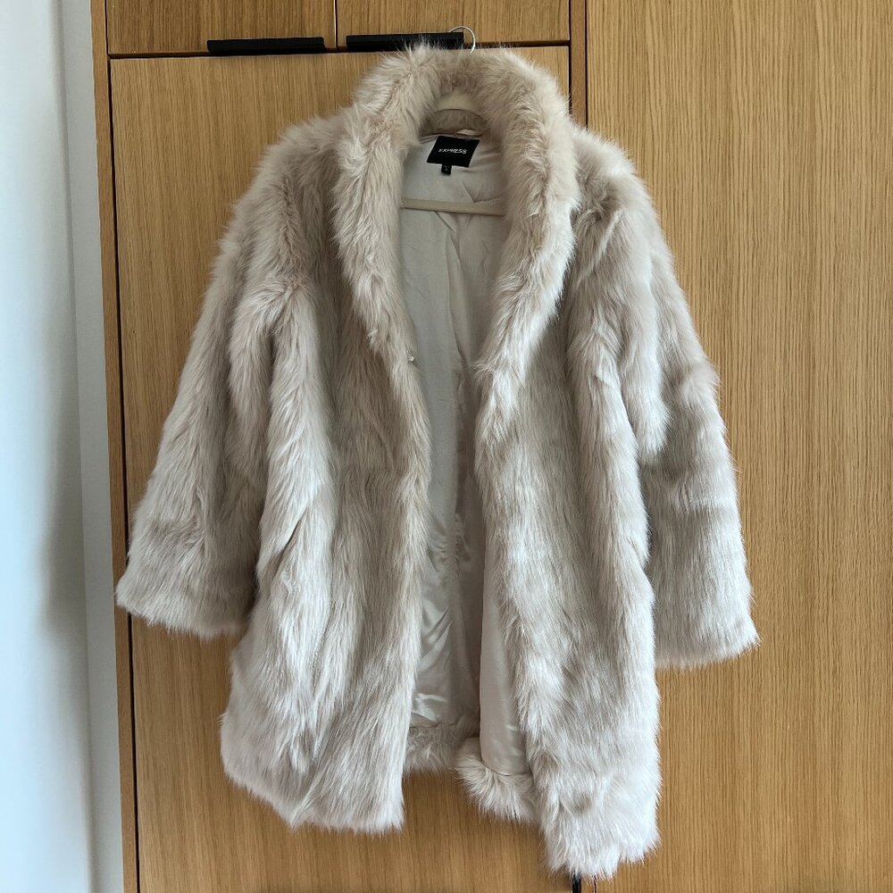 Express faux fur coat
